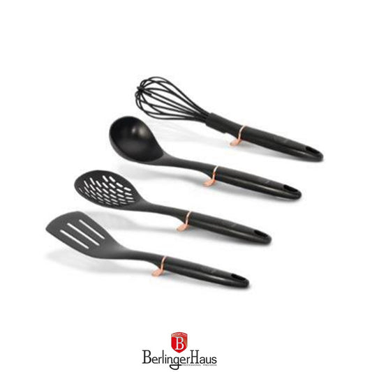 Berlinger Haus, 4 Pcs Kitchen Tool Set, Black Rose Collection