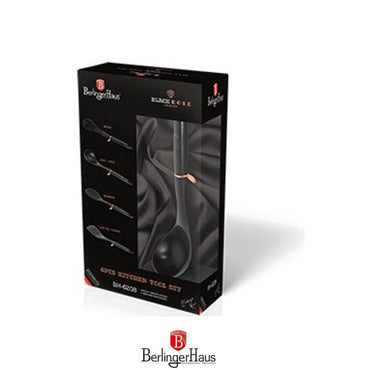 Berlinger Haus, 4 Pcs Kitchen Tool Set, Black Rose Collection