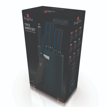 Berlinger Haus, 7 Pcs Knife Set With Stand, Aquamarine