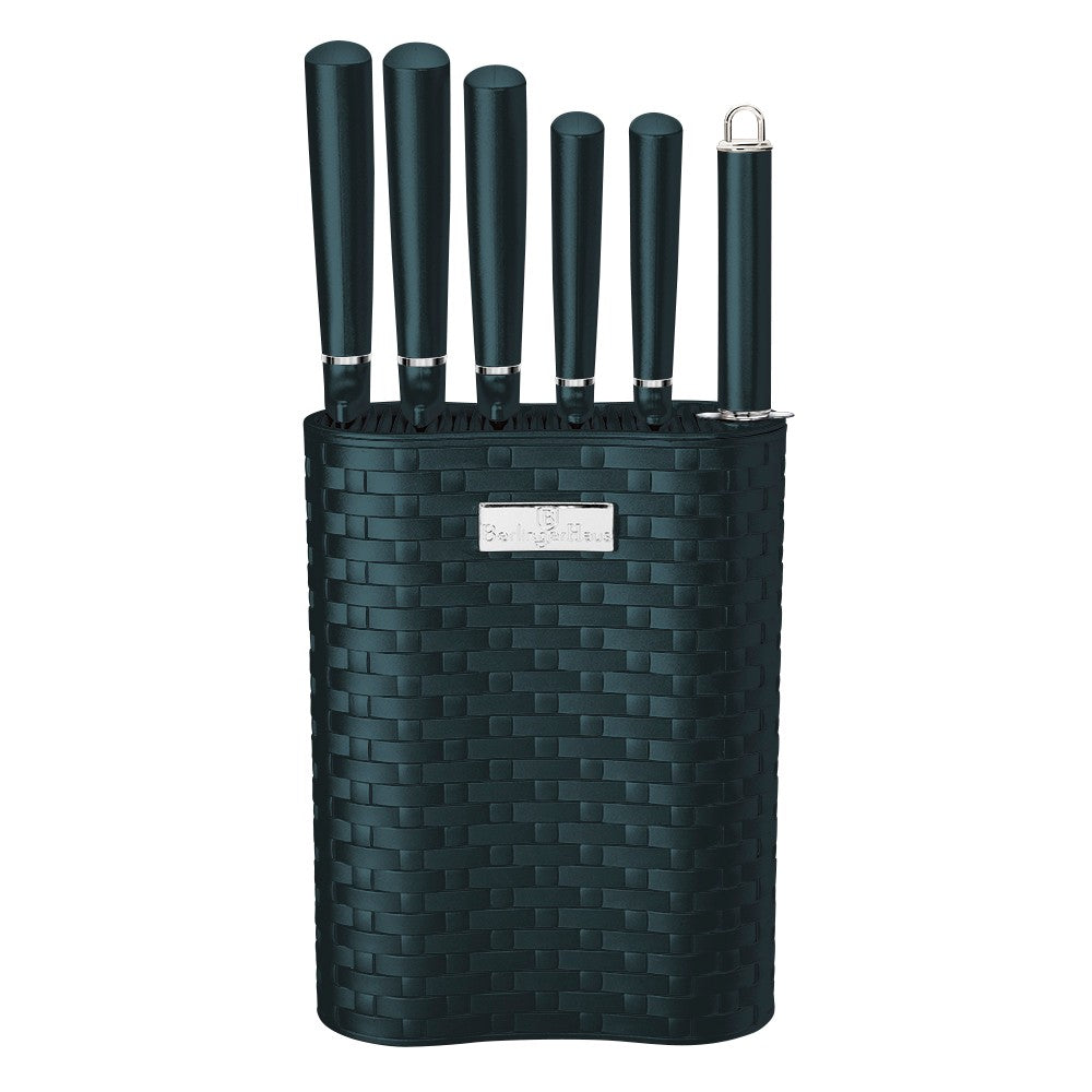 Berlinger Haus, 7 Pcs Knife Set With Stand, Aquamarine