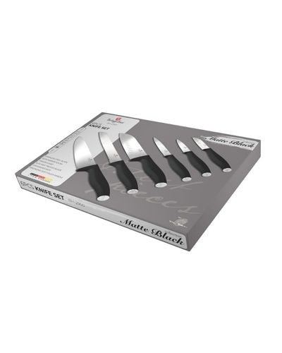 Berlinger Haus, 6 Pcs Knife Set, Black Vantage Collection/Matte Black Collection/Black Silver Collection