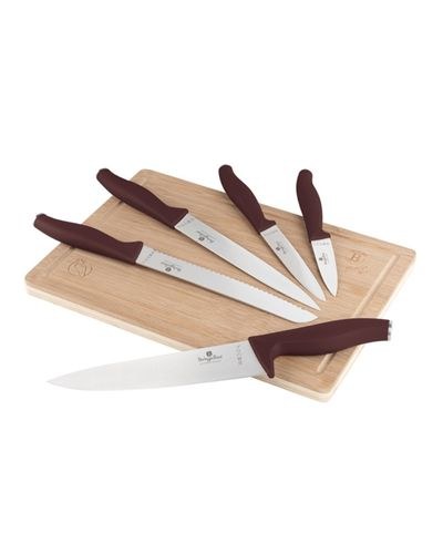 Berlinger Haus, 6 Pcs Knife Set With Bamboo Cutting Board, Leonardo Collection