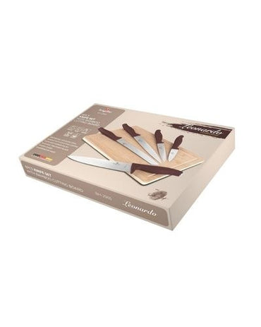 Berlinger Haus, 6 Pcs Knife Set With Bamboo Cutting Board, Leonardo Collection
