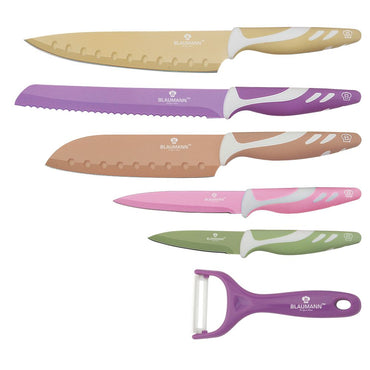 Blauman, 6Pcs Knife Set With Non-Stick Coating