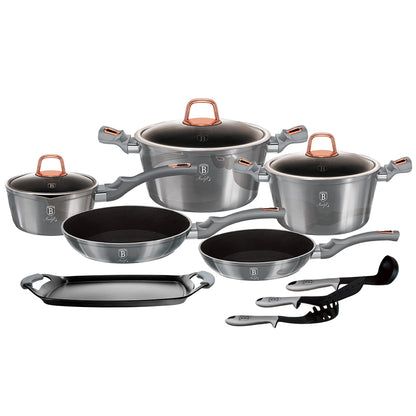 Berlinger Haus, 12+2 Pcs Cookware Set, Moonlight Edition