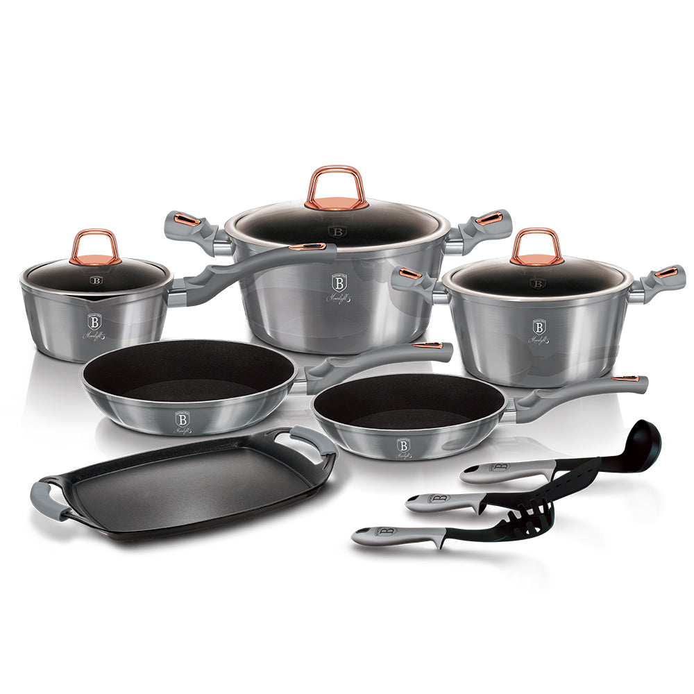 Berlinger Haus, 12+2 Pcs Cookware Set, Moonlight Edition