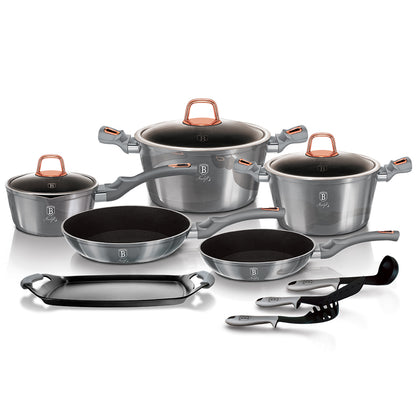 Berlinger Haus, 12+2 Pcs Cookware Set, Moonlight Edition