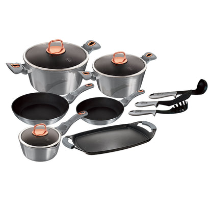 Berlinger Haus, 12+2 Pcs Cookware Set, Moonlight Edition