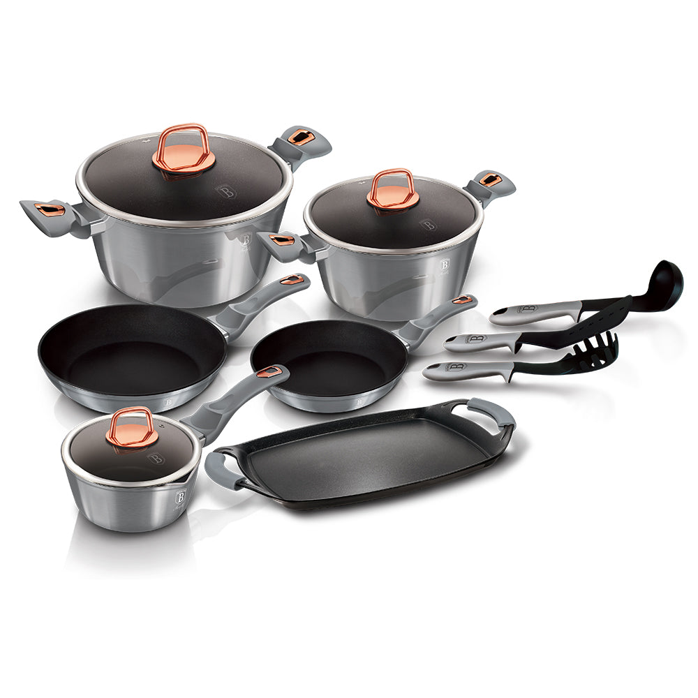 Berlinger Haus, 12+2 Pcs Cookware Set, Moonlight Edition