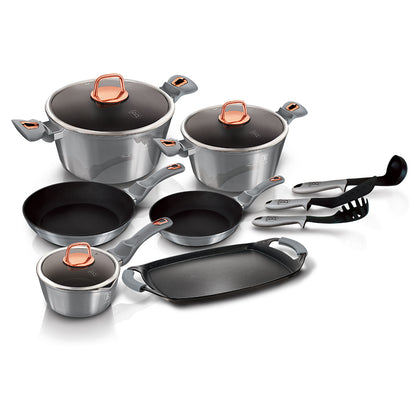 Berlinger Haus, 12+2 Pcs Cookware Set, Moonlight Edition