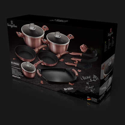 Berlinger Haus, 12+2 Pcs Cookware Set, I-Rose Edition