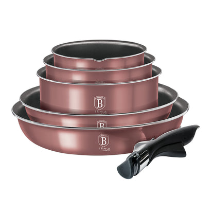 Berlinger Haus, 12 Pcs Cookware Set I-Rose Edition