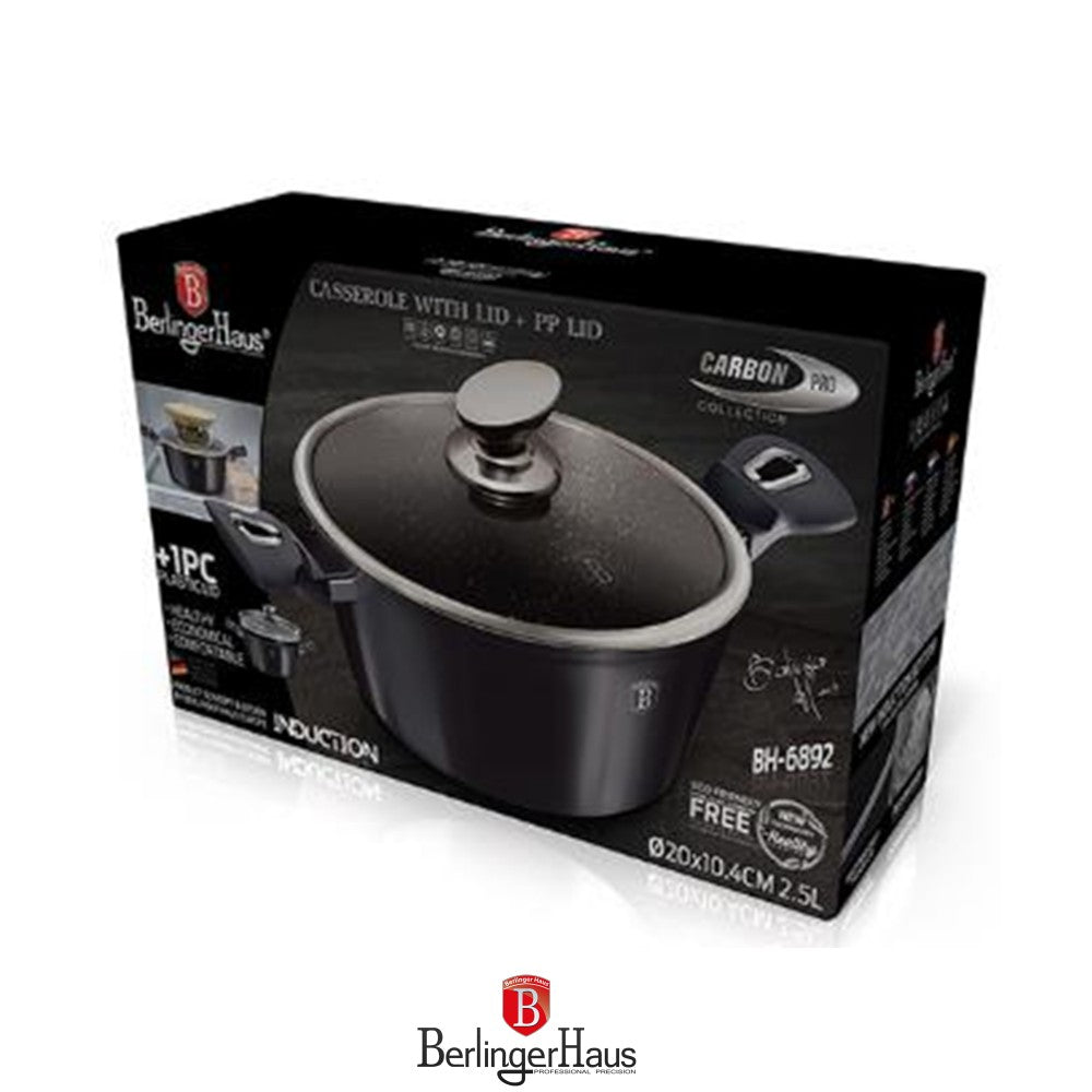 Berlinger Haus, Casserole With Lid, 28 Cm, Metallic Line Carbon Pro Edition