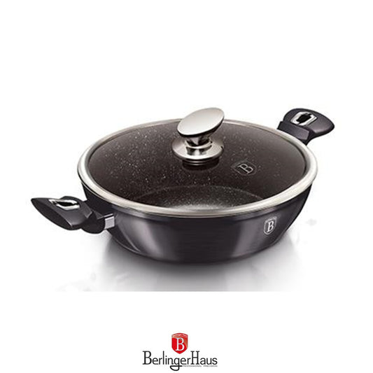 Berlinger Haus, Shallow Pot With Lid, 28 Cm, Metallic Line Carbon Pro Edition