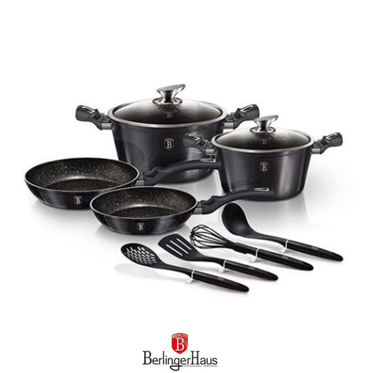 Berlinger Haus, 10 Pcs Cookware Set, Metallic Line Carbon Pro Edition
