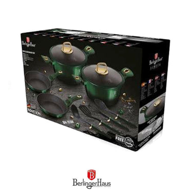 Berlinger Haus, 10 Pcs Cookware Set, Emerald Collection