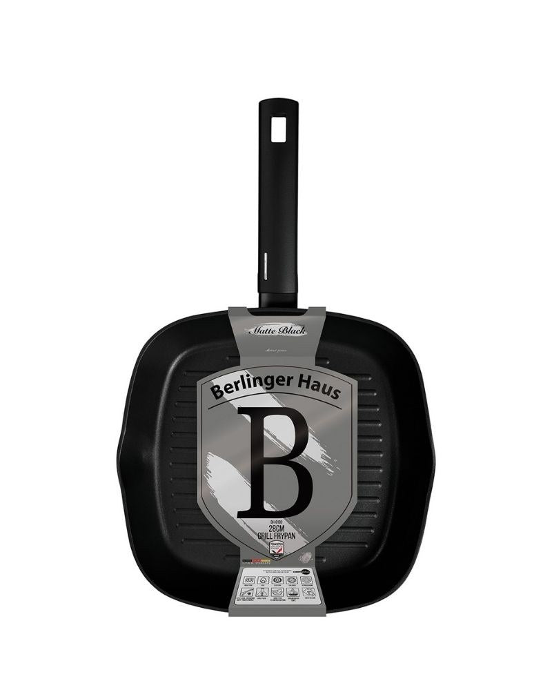 Berlinger Haus, Matte Black 28Cm Grill Pan B/6