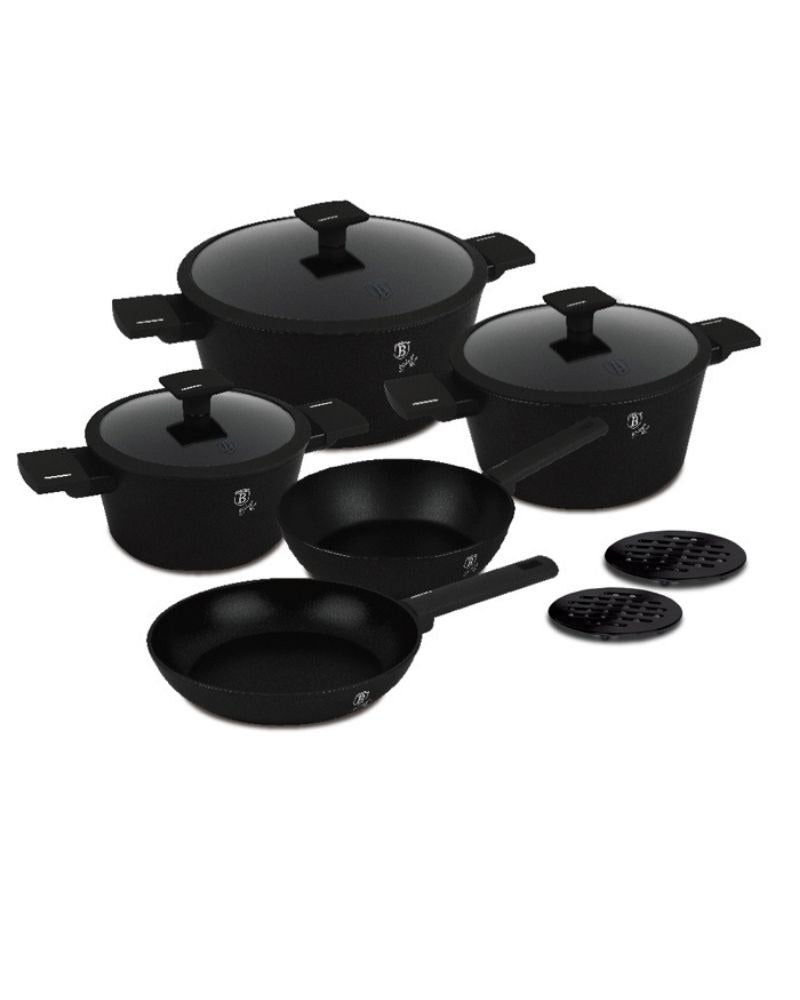 Berlinger Haus, Matte Black 10Pcs Cookware Set B/1