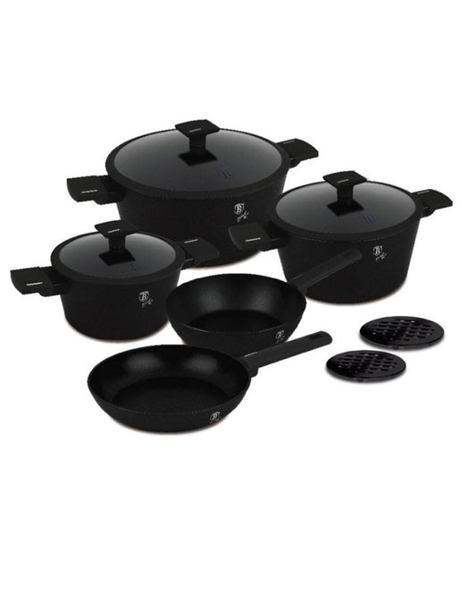 Berlinger Haus, Matte Black 10Pcs Cookware Set B/1