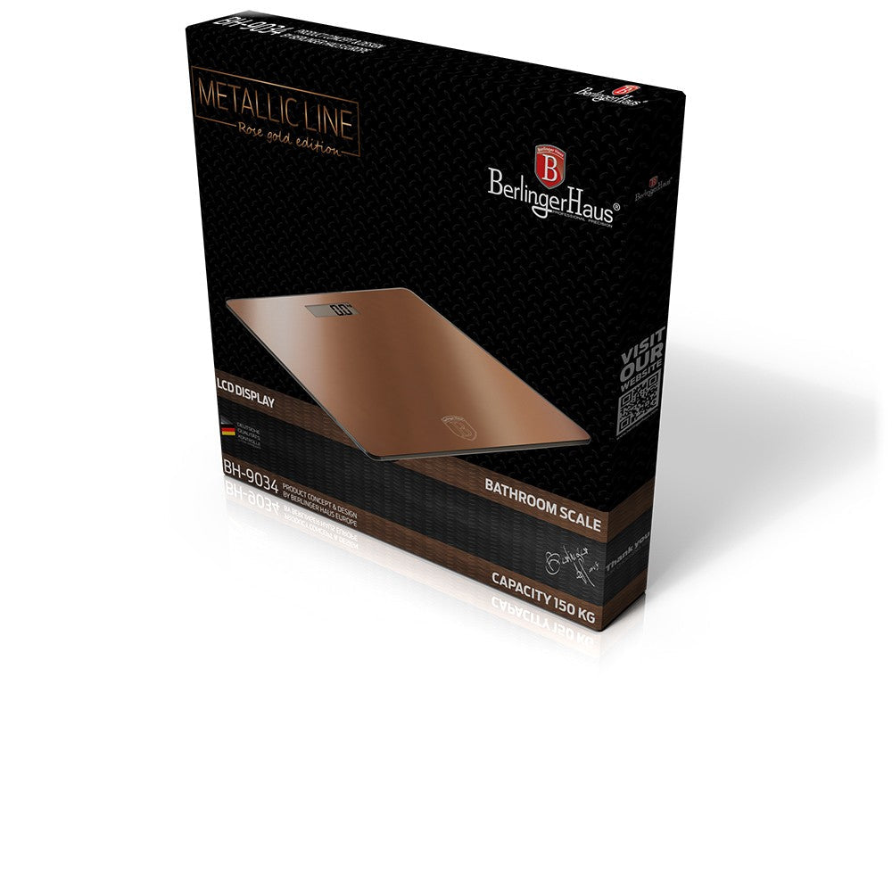 Berlinger Haus, Digital Bathroom Scale, Capacity 150 Kg, Rose Gold