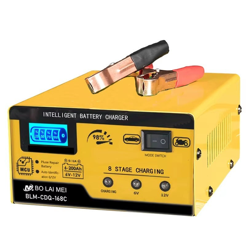 Battery Charger, Bolaimei Blm-168C, 12V 6V Portable Charger Agm Gel Lead Acid Battery Charger