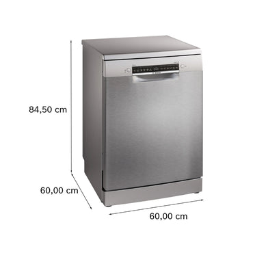Bosch Dishwasher Series 4, Freestanding LED, 6 Programs - [Stainless Steel], BOS-SMS4IMI62Q