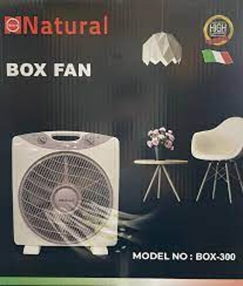 Natural, Fan Box-300,12inch,3 Speed ,1 hour Timer,Power:40W