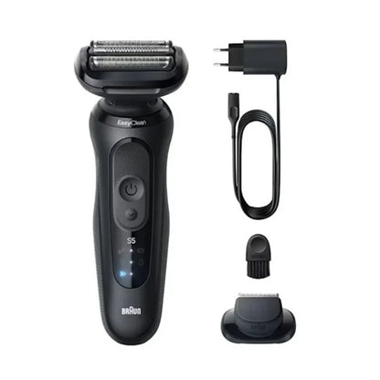 Braun Shaver, 2 Shaves Mode Turbo & Gentle, 50min, Wet - Dry, 3 Flex Blades, 2 Shave Modes, BRA-52N1200S