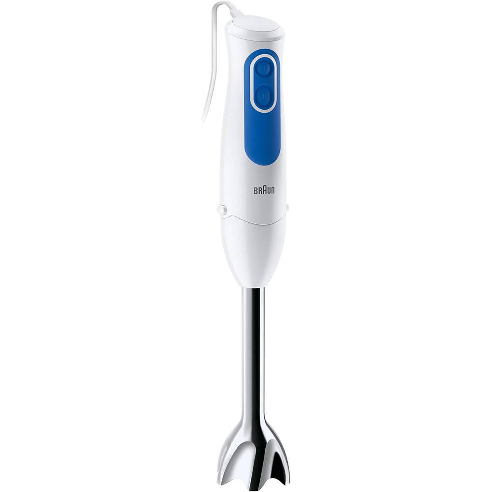 Braun Hand Blender Multiquick 3 700W - 600ML BPA-Free Beaker, 1.25L Jar Blender-Chopper, Coffee-Spice Grinder, Whisk, Dual Speed [White], BRA-MQ3048WH