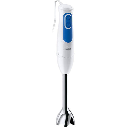 Braun Hand Blender Multiquick 3 700W - 600ML BPA-Free Beaker, 1.25L Jar Blender-Chopper, Coffee-Spice Grinder, Whisk, Dual Speed [White], BRA-MQ3048WH