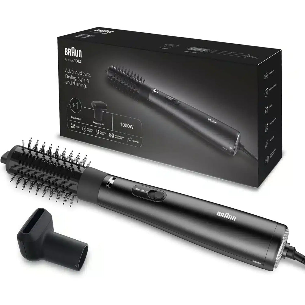 Braun 1000W Ionic Airstyler with 2 Attachments For Drying - Styling [Black], BRAS420E