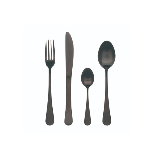 Bergner Set 24Pcss Cutlery S-S Black Shiny BG, BRG-BG5245