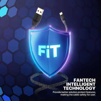 Fantech, Duralink Dl3 Braided Cable ? 1M, Durable & Fast Charging, Available in Different Models