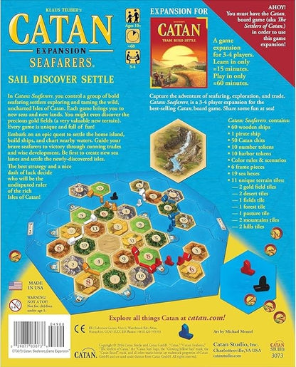 Catan Seafarers Board Game Expansion - Explore, Settle, And Conquer New Isles! Strategy Game, Family Game For Kids And Adults, Ages 10+, 3-4 Players, 60 Minute Playtime, Made Studio
