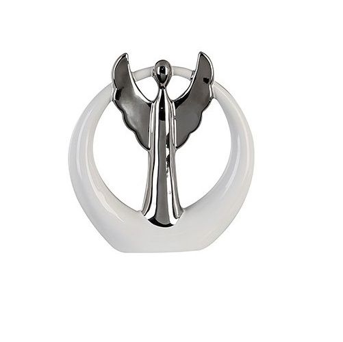 Itemz, Figurine Angel White / Silver, Available in Different Sizes