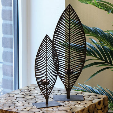 Candle Holder 'Palm Leaf' 45 cm