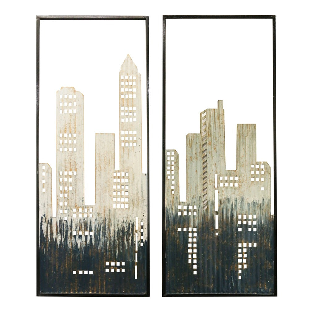 Metal Wall Decoration Town