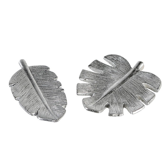 Table decoration 'Leaf' silver