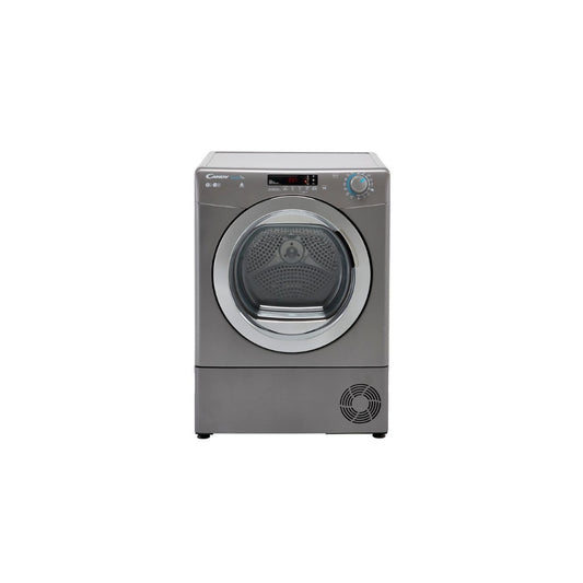 Candy, Dryer Front Load, 10Kg, Heat Pump, 900W, Smart Pro, A++ Energy, 18 Programs, XXL Door, Silver, CDY-H10A2TR