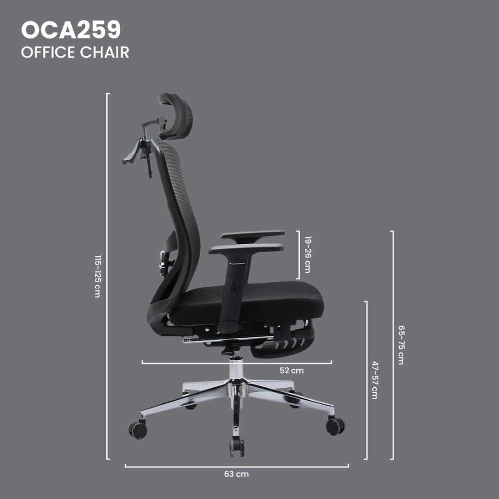 Fantech, Oc-A259S Black Office Chair