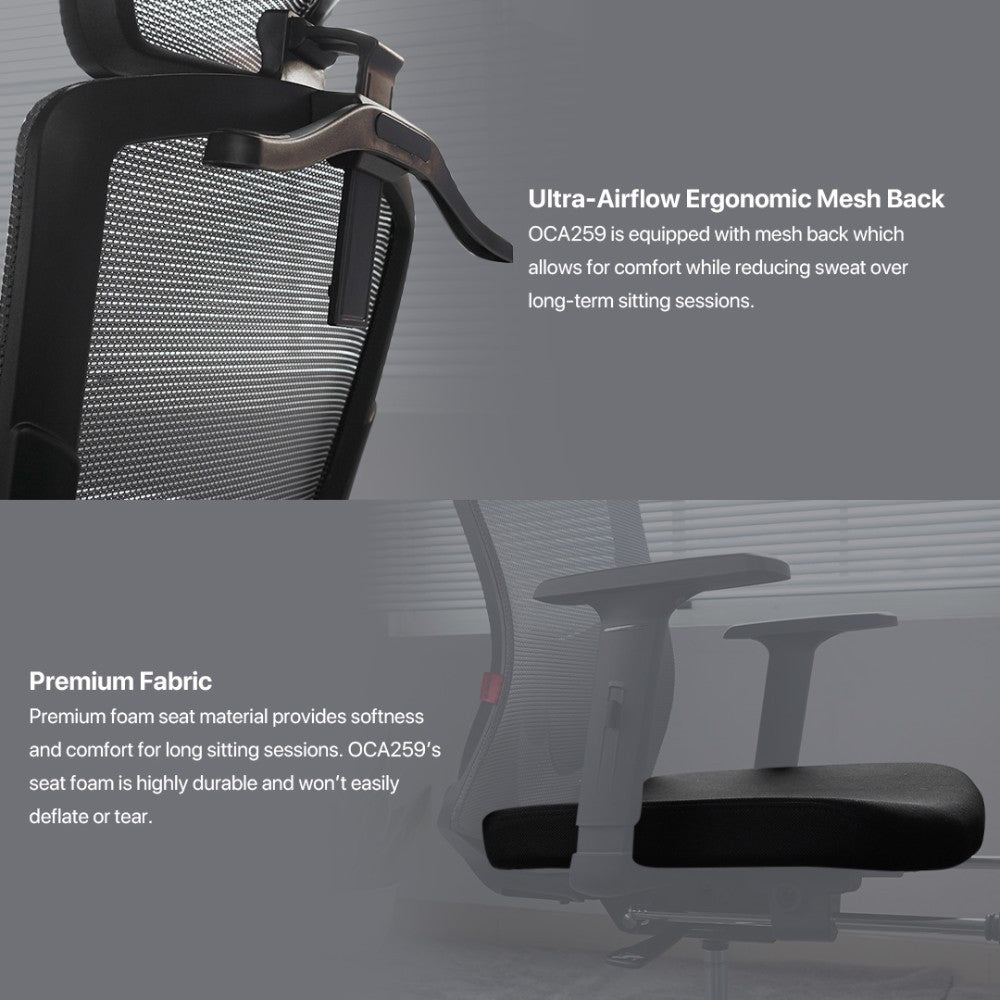 Fantech, Oc-A259S Black Office Chair