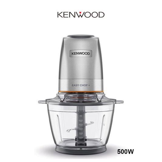 Kenwood, Glass Chopper 500W Electric Food Chopper With 1.2L Glass Bowl (600Ml Working Capacity), Dripper Pro, Quad Blade, Storage Lid, Dual Speed, Spatula, Ice Crush Function