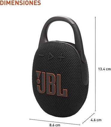 JBL, Clip 5 - Ultra-Portable, Waterproof & Dustproof Bluetooth Speaker, Big Pro Sound With Punchy Bass, Integrated Carabiner, Up To 12 Hours Of Play, Made In Part With Recycled Materials (Black)