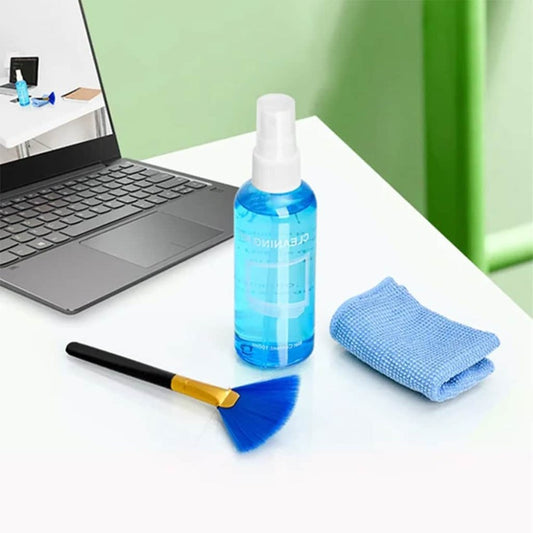 Mikuso Cln-016 3-In-1 Multipurpose Laptop Cleaning Kit Microfiber, Brush Cleaner Set For Keyboard Pc Screen Phone