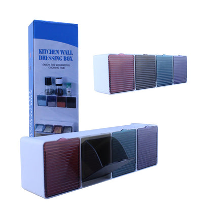 Cool Gift, Trace-less Sticker kitchen wall Spices & Herbs Box