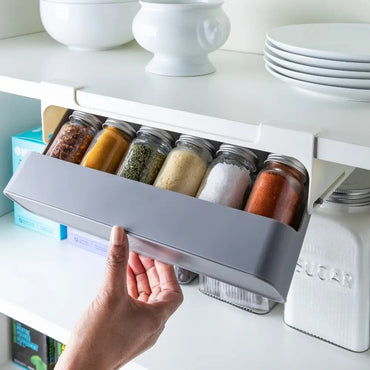 Cool Gift, Under-Shelf Spice Rack, Kitchen Organizer