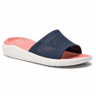 Crocs, Literide Slide Navy Pink, Available in Different Sizes