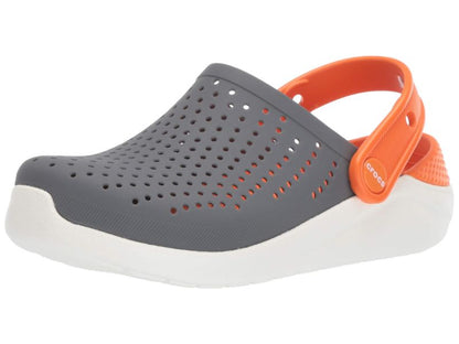 Crocs, Literide Kids Grey Orange, Available in Different Sizes