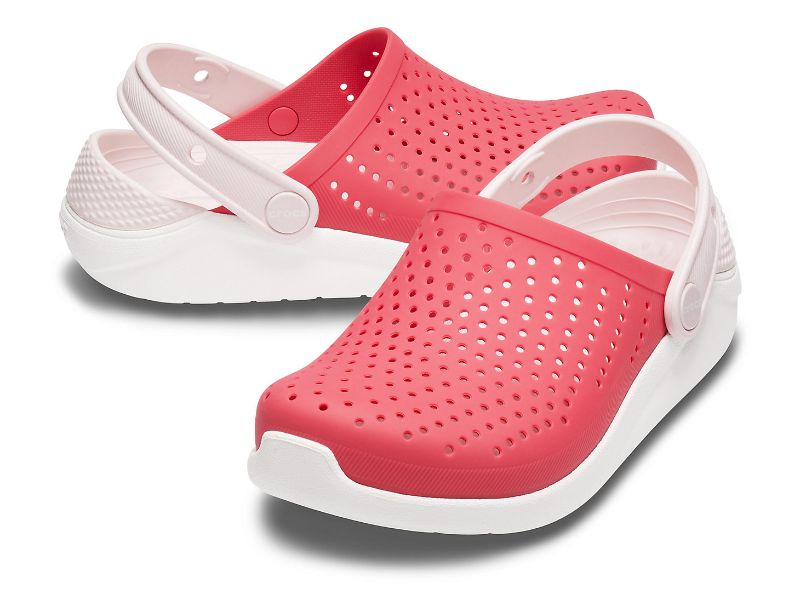 Crocs, Literide Kids Pink Poppy white, Available in Different Sizes