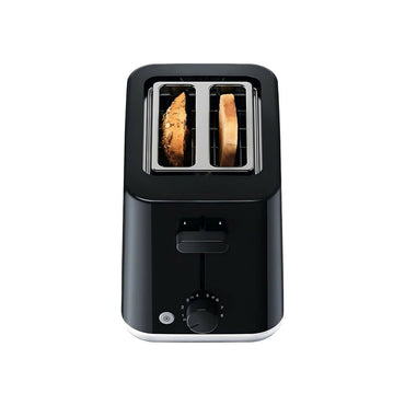 Braun Breakfast Double Slot Toaster, 8 Roast Levels and Defrost Function, 900W [Black], HT1010BK